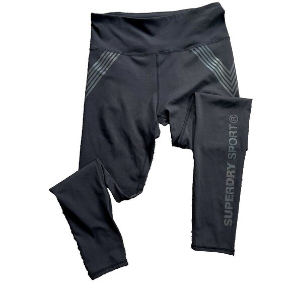 Superdry Womens Leggings 10 Sport Training Seamless Power Holographic Logo - Picture 1 of 11